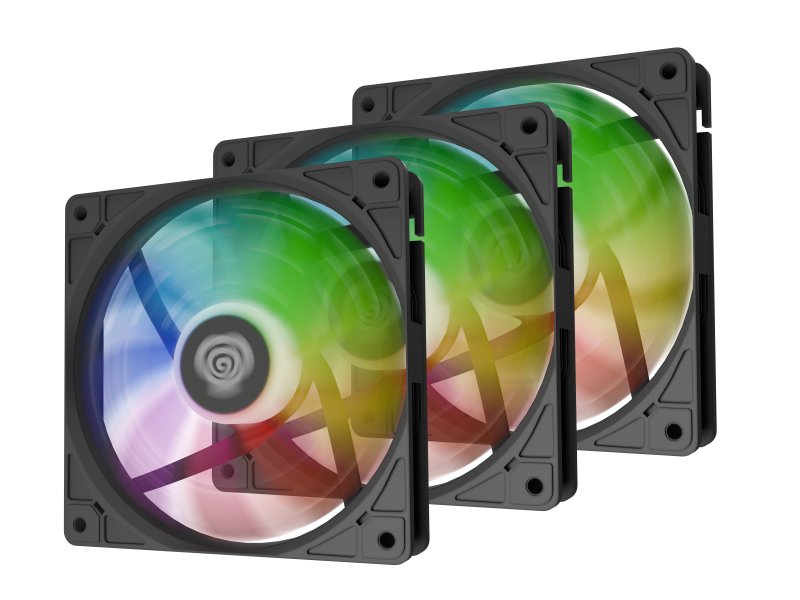 Ventilatoare GENESIS OXAL 120 ARGB NEGRU 3x120mm, 1150-1450 RPM, 42-46