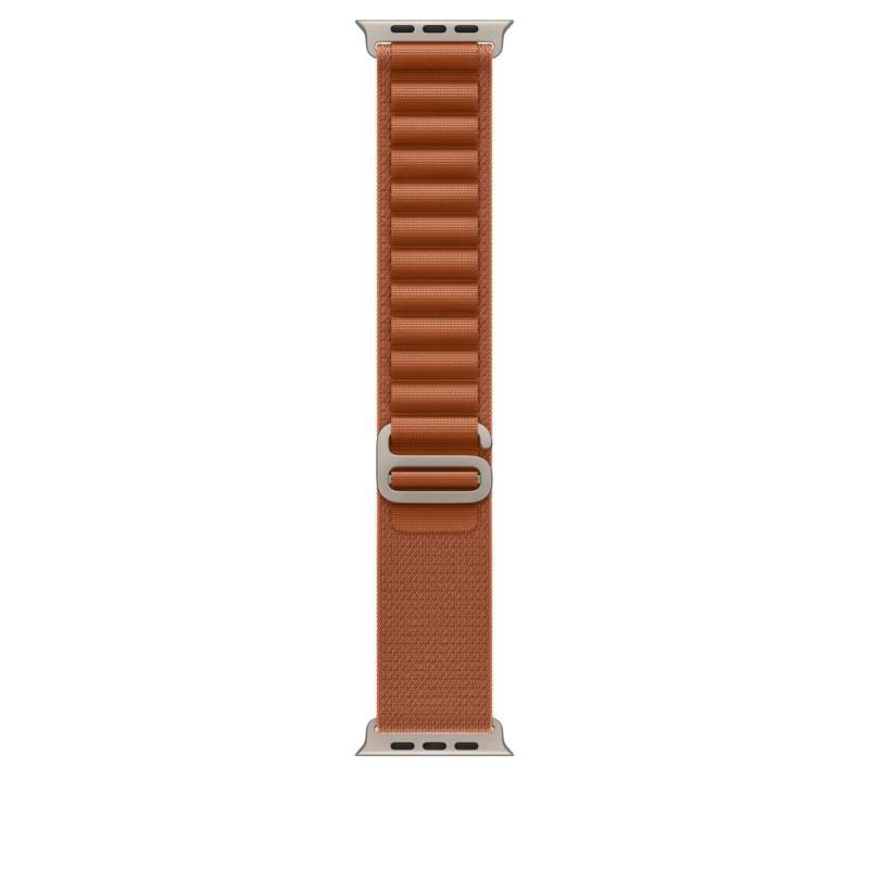 Apple Watch 49mm Terra Cotta Alpine Loop - Medium - Natural Titanium