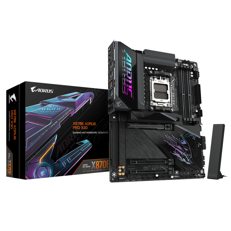 GIGABYTE X870E AORUS PRO X3D. Processor manufacturer: AMD, Processor socket: