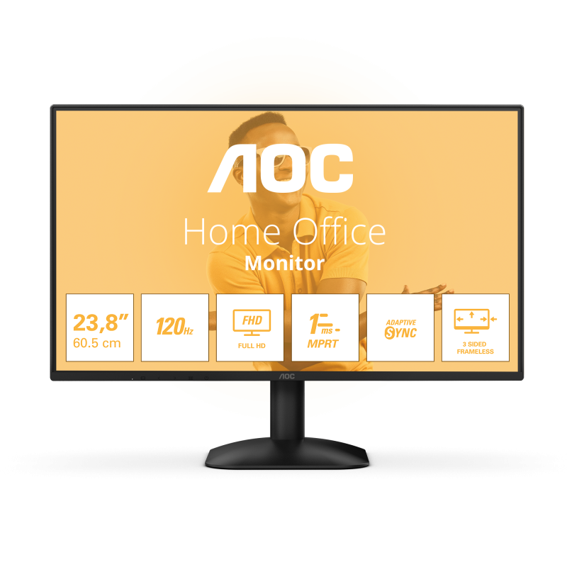 Monitor AOC 23.8" 24B31H, Diagonal (inch): 23.8, Diagonal (cm): 60,