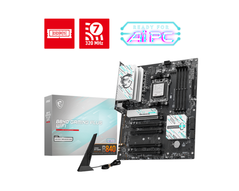 Placa de baza MSI B840 GAMING PLUS WIFI, Socket AM5,