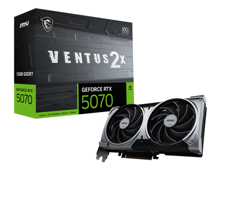Placa video MSI GeForce RTX 5070 VENTUS 2X OC, 12GB