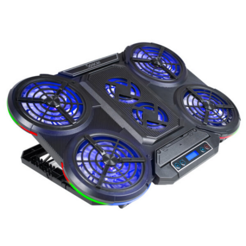 STAND SPACER notebook 17" Gaming, grila ABS, 4x10cm LED fan