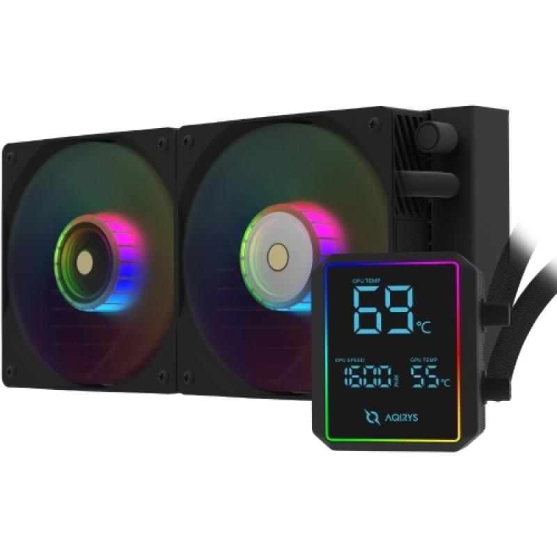 Cooler Procesor AQIRYS Aurora 240, Lichid, 12 cm, 2 ventilatoare,