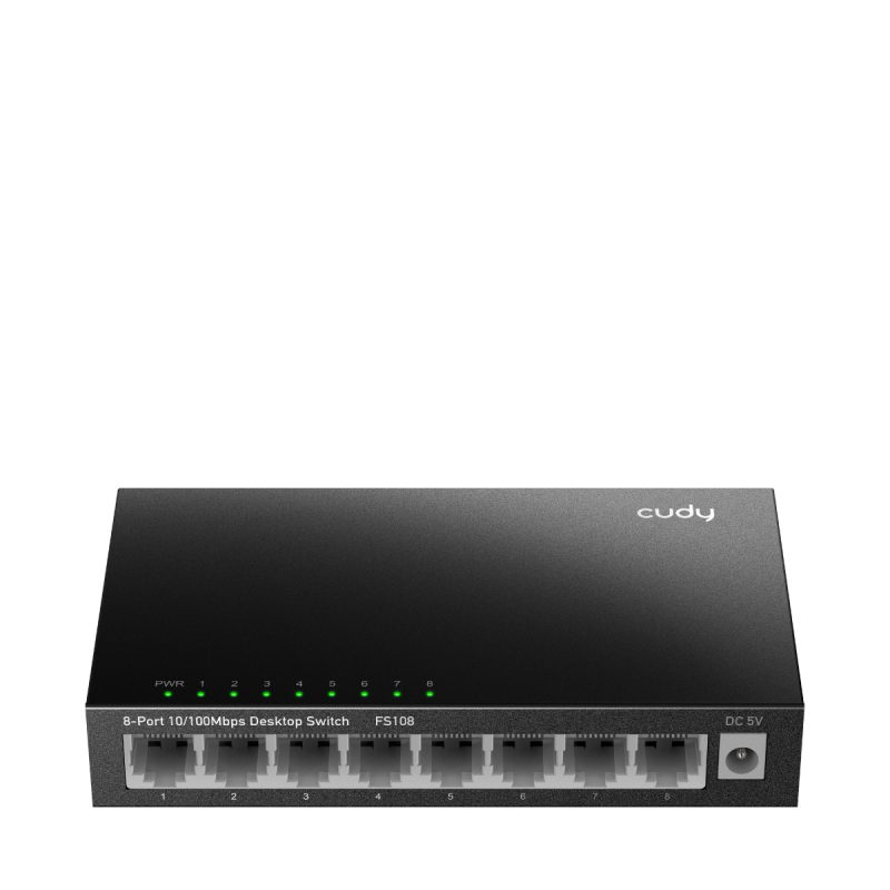 CUDY 8-Port 10/100 Mbps Desktop Switch, 8 10/100M RJ45 Ports,