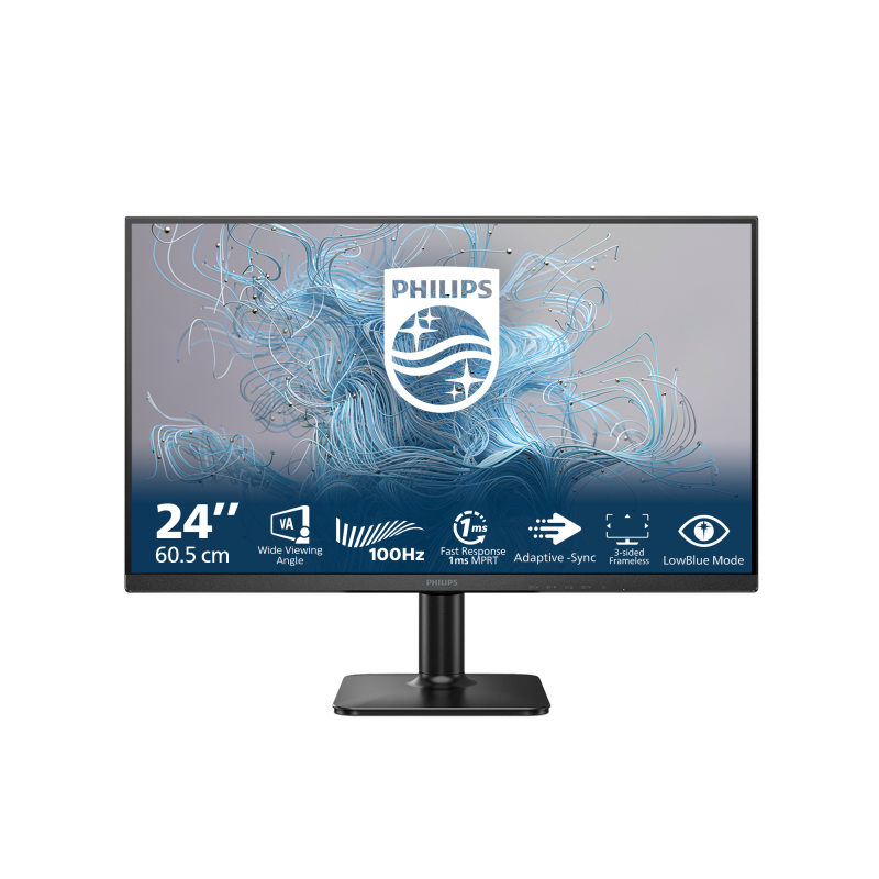 Monitor Consumer Philips 24E2N1100LB/00, 24", 1920 x 1080 pixeli, Black,