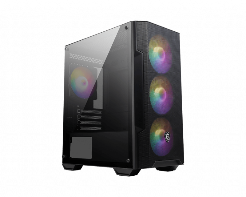 Carcasa MSI MAG Forge M100A, RGB, Micro Tower, Black