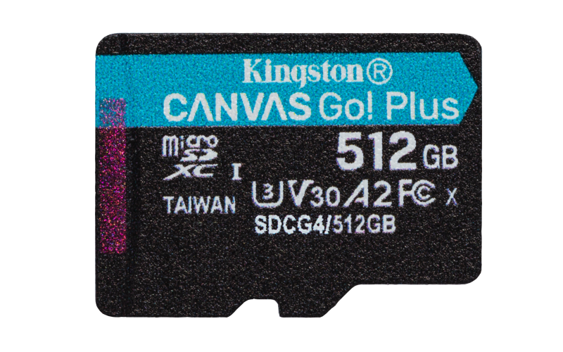 Carde de Memorie MicroSDXC Kingston, 512GB,Canvas GO Plus, Fara Adaptor