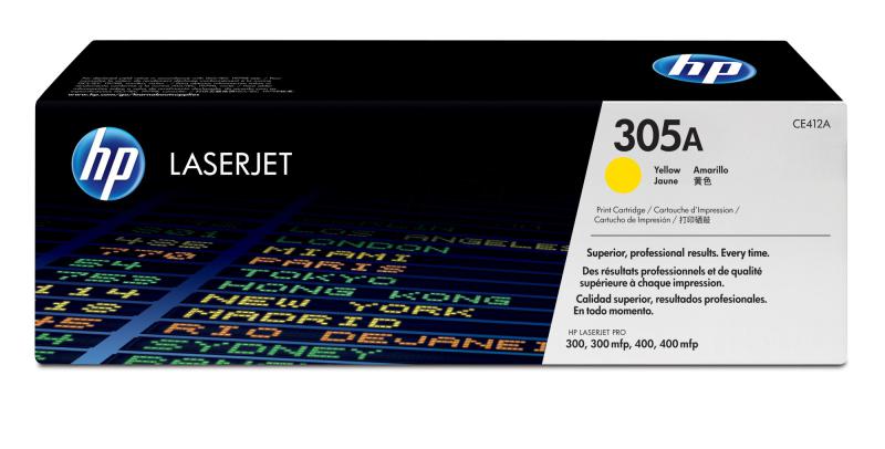Toner HP CE412A, yellow, 2.6 k, Color LaserJet Pro 300