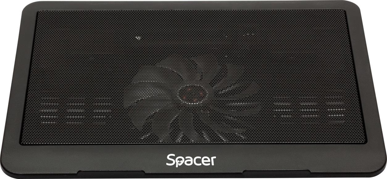 STAND LAPTOP SPACER SP-NC19 15.6", sita metal, fan 14cm, led