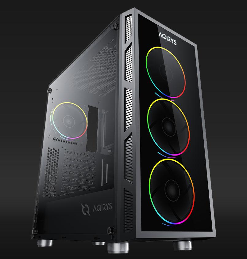 Carcasa AQIRYS ANTARES, RGB, Mid Tower, Black