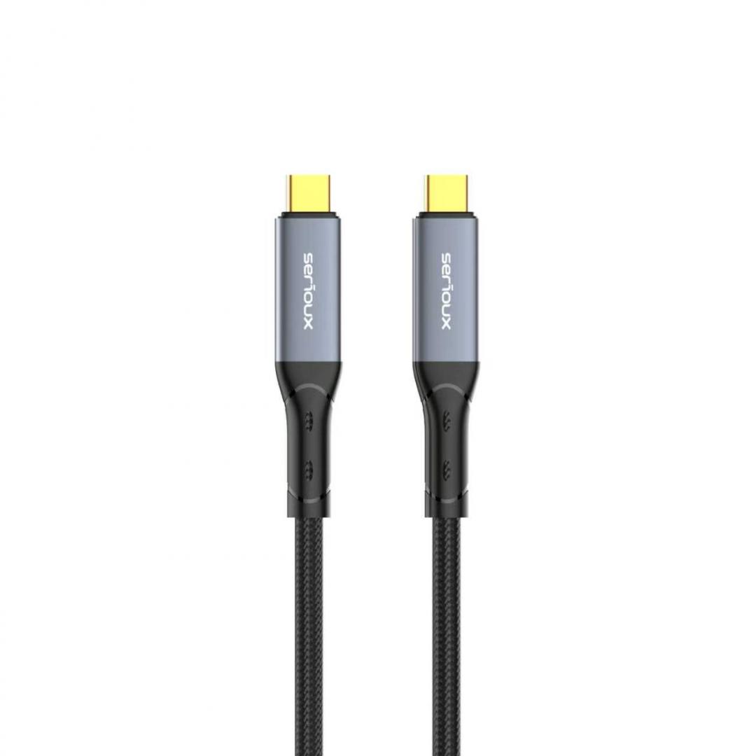 Cablu Serioux USB-C la USB-C, 240W, E-marker Chip integrat, viteza