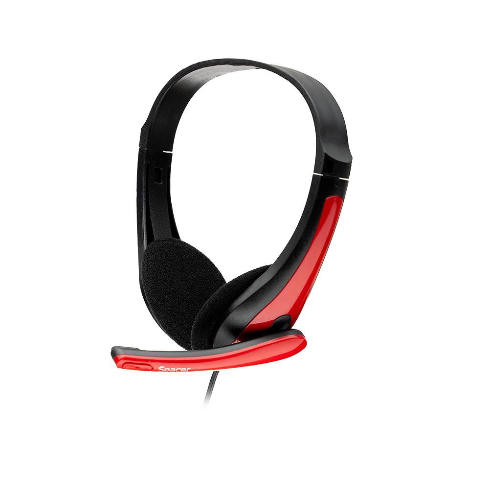 Casti cu micr. Spacer, cu fir, multimedia, 2x Jack 3.5mm,