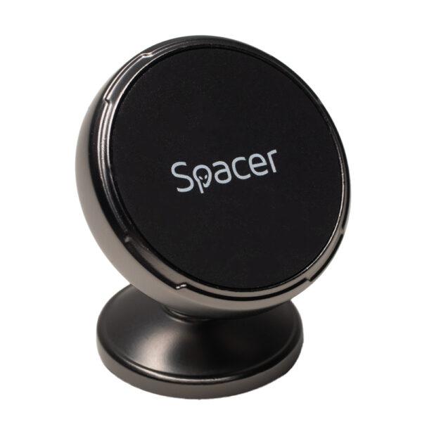 Suport auto magnetic Spacer pentru smartPhone, Metalic,fixare prin adeziv, Magnetic,