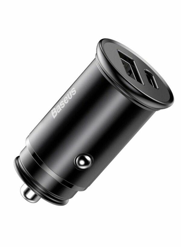 Incarcator auto Baseus Circular metal, 2 porturi USB iesire, pentru