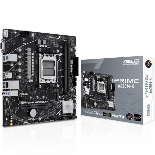 Placa de baza ASUS PRIME A620M-K, Socket AM5, DDR5, Micro-ATX