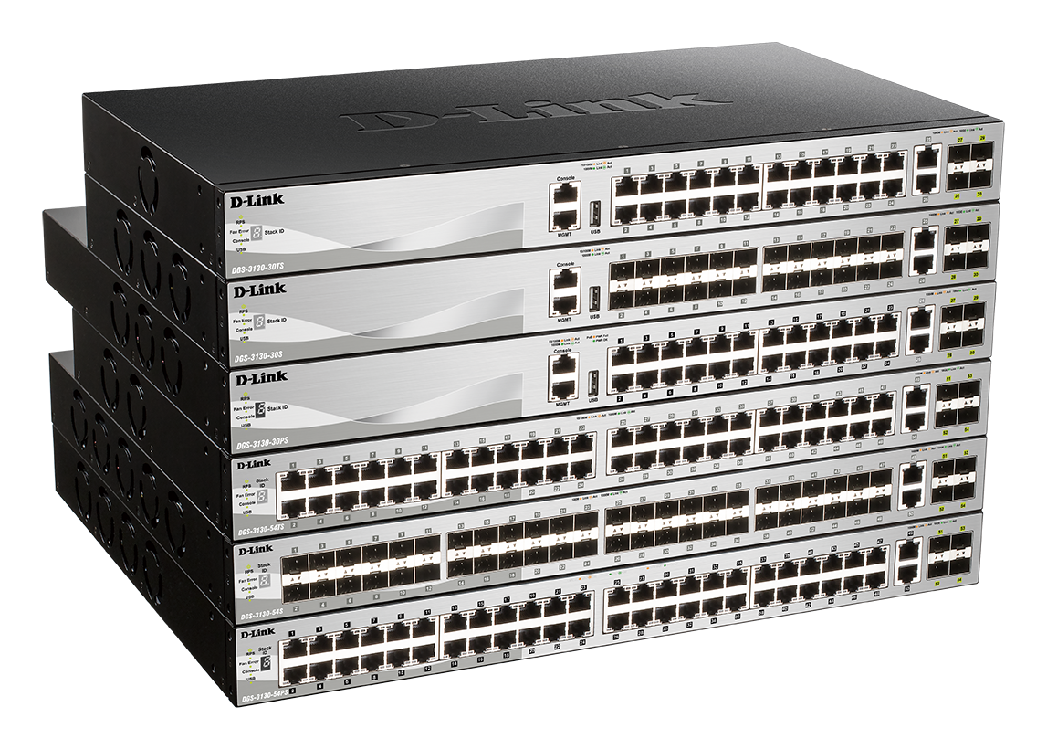 Switch D-Link DGS-3130-54TS/E, 54-Port Gigabit SFP L3 Stackable Managed Switch,