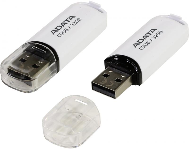 Memorie USB ADATA C906 32 GB, USB 2.0, Alb