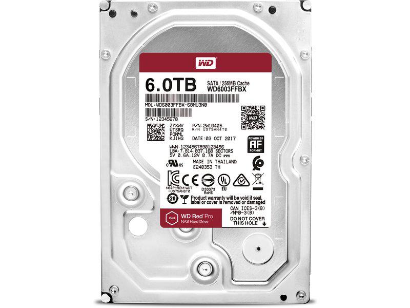 HDD NAS WD Red Pro, 6 TB, 7200 rpm, 256
