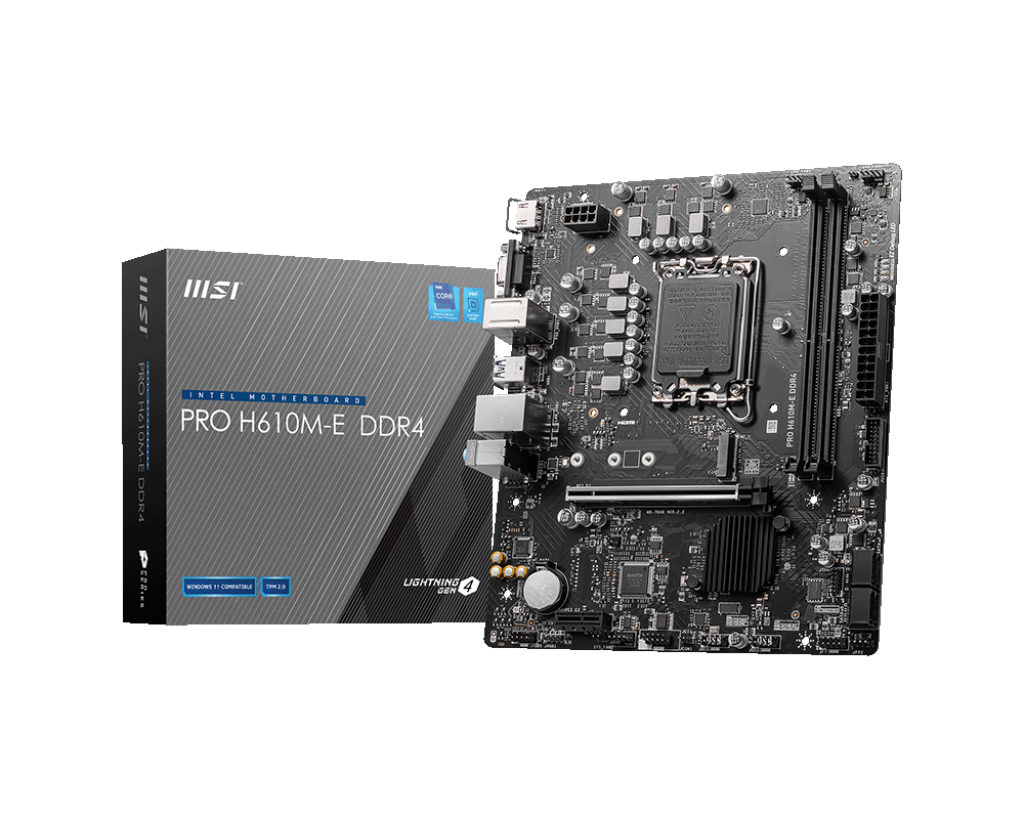 Placa de baza MSI PRO H610M-E DDR4, Socket 1700, DDR4,