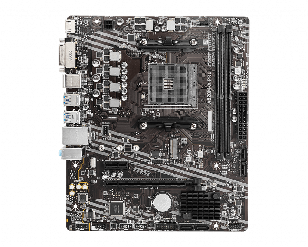 Placa de baza MSI A520M-A PRO, Socket AM4, DDR4, Micro-ATX