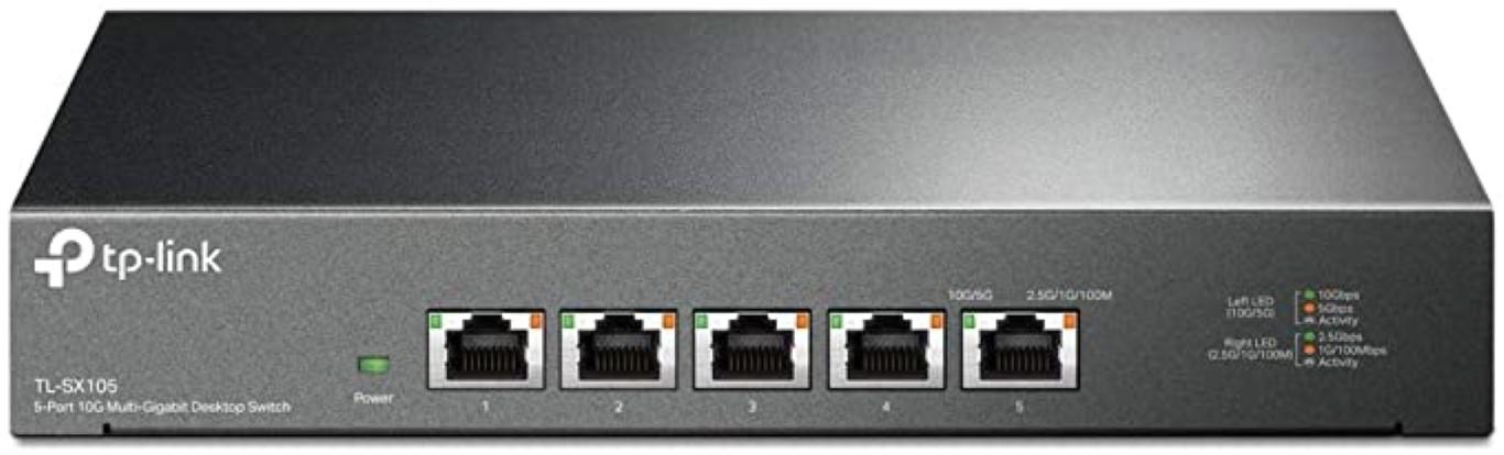 "5-Port 10G Multi-Gigabit Desktop Switch PORT: 5× 10G RJ45 Ports