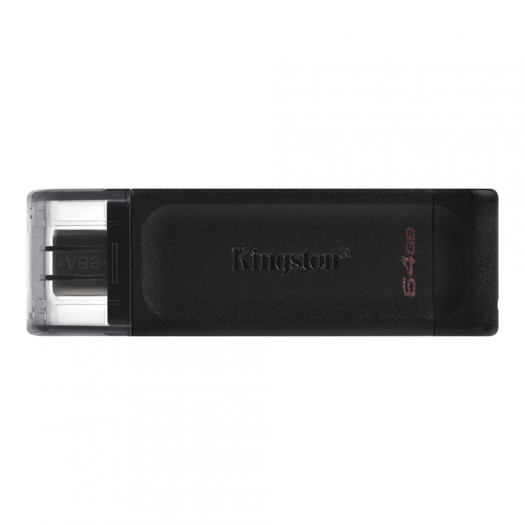Memorie USB Kingston DataTraveler 70, 64 GB, USB 3.2, Negru
